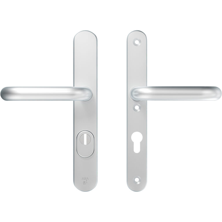 AXA | Veiligheidsbeslag Oval Plus | Smal kruk U | PC72 | SKG3 | Anti-kerntrek | Aluminium naturel