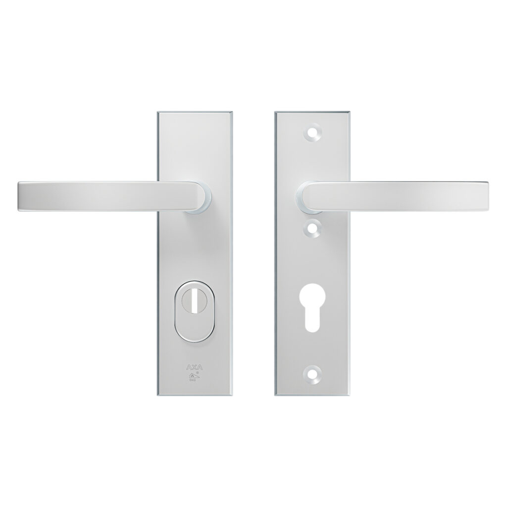 AXA | Veiligheidsbeslag Edge Plus | Kort kruk Blok | PC72 | Anti-kerntrek | Aluminium naturel