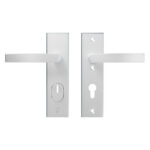 AXA | Veiligheidsbeslag Edge Plus | Kort kruk Blok | PC72 | Anti-kerntrek | Aluminium naturel