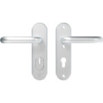 AXA | Veiligheidsbeslag Oval Plus | Kort kruk U | PC72 | SKG3 | Anti-kerntrek | Aluminium naturel