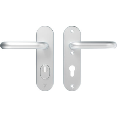 AXA | Veiligheidsbeslag Oval Plus | Kort kruk U | PC72 | SKG3 | Anti-kerntrek | Aluminium naturel