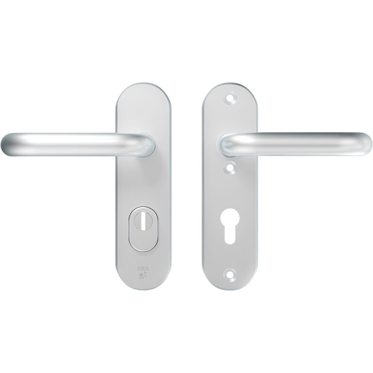 AXA | Veiligheidsbeslag Oval Plus | Kort kruk U | PC72 | SKG3 | Anti-kerntrek | Aluminium naturel