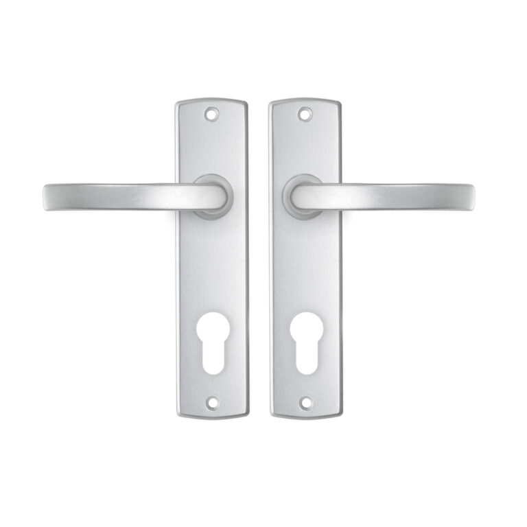 AXA | Binnendeurbeslag | Curve Kruk | Blok | PC72 | Aluminium