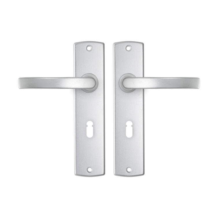 AXA | Binnendeurbeslag | Curve kruk | Blok | SL55 | Aluminium