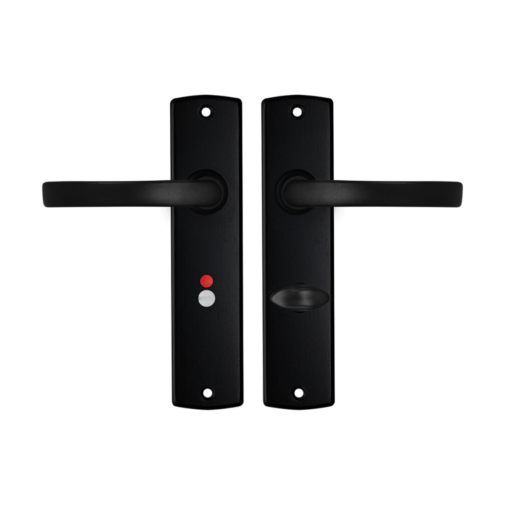 AXA | Binnendeurbeslag | Curve Kruk | Blok | Toilet | 63-8 | Zwart