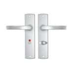 AXA | Binnendeurbeslag | Curve Kruk | Blok | Toilet | 63-8 | Aluminium