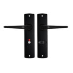 AXA | Binnendeurbeslag | Curve Kruk | Duim | Toilet | 63-8 | Zwart