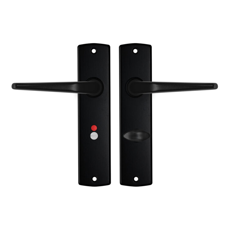 AXA | Binnendeurbeslag | Curve Kruk | Duim | Toilet | 63-8 | Zwart