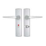 AXA | Binnendeurbeslag | Curve Kruk | Duim | Toilet | 63-8 | Aluminium