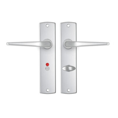 AXA | Binnendeurbeslag | Curve Kruk | Duim | Toilet | 63-8 | Aluminium