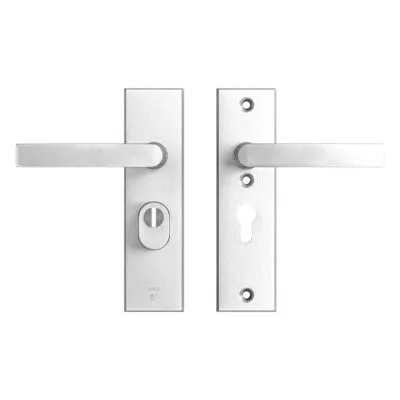 AXA | Veiligheidsbeslag Edge Plus | Kort kruk Blok | PC55 | Anti-kerntrek | Aluminium naturel