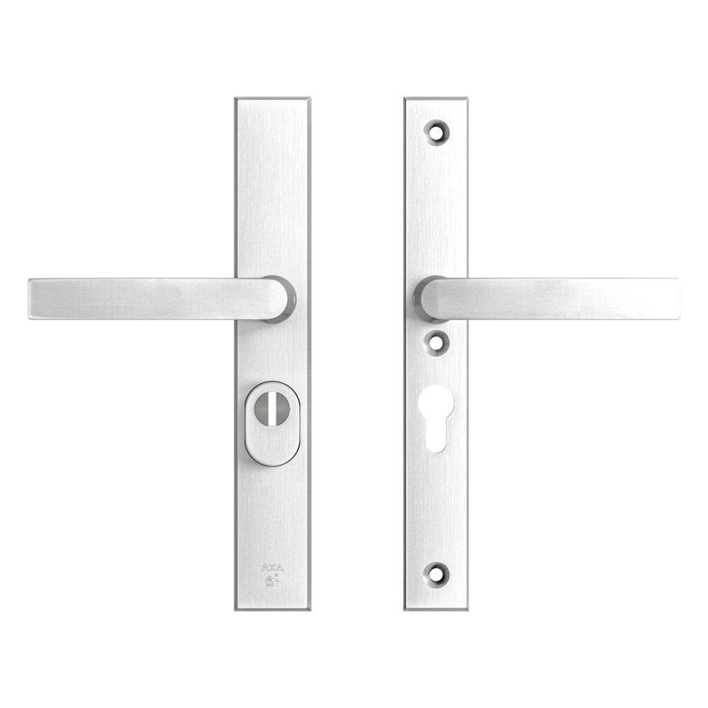 AXA | Veiligheidsbeslag Edge Plus | Smal kruk Blok | PC55 | SKG3 | Anti-kerntrek | Aluminium naturel