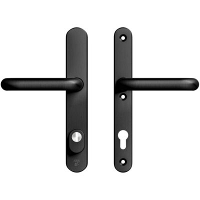 AXA | Veiligheidsbeslag Oval Plus | Smal kruk U | PC92 | Anti-kerntrek | Zwart