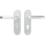 AXA | Veiligheidsbeslag Oval Plus | Kort kruk U | PC72 | Anti-kerntrek | Aluminium naturel