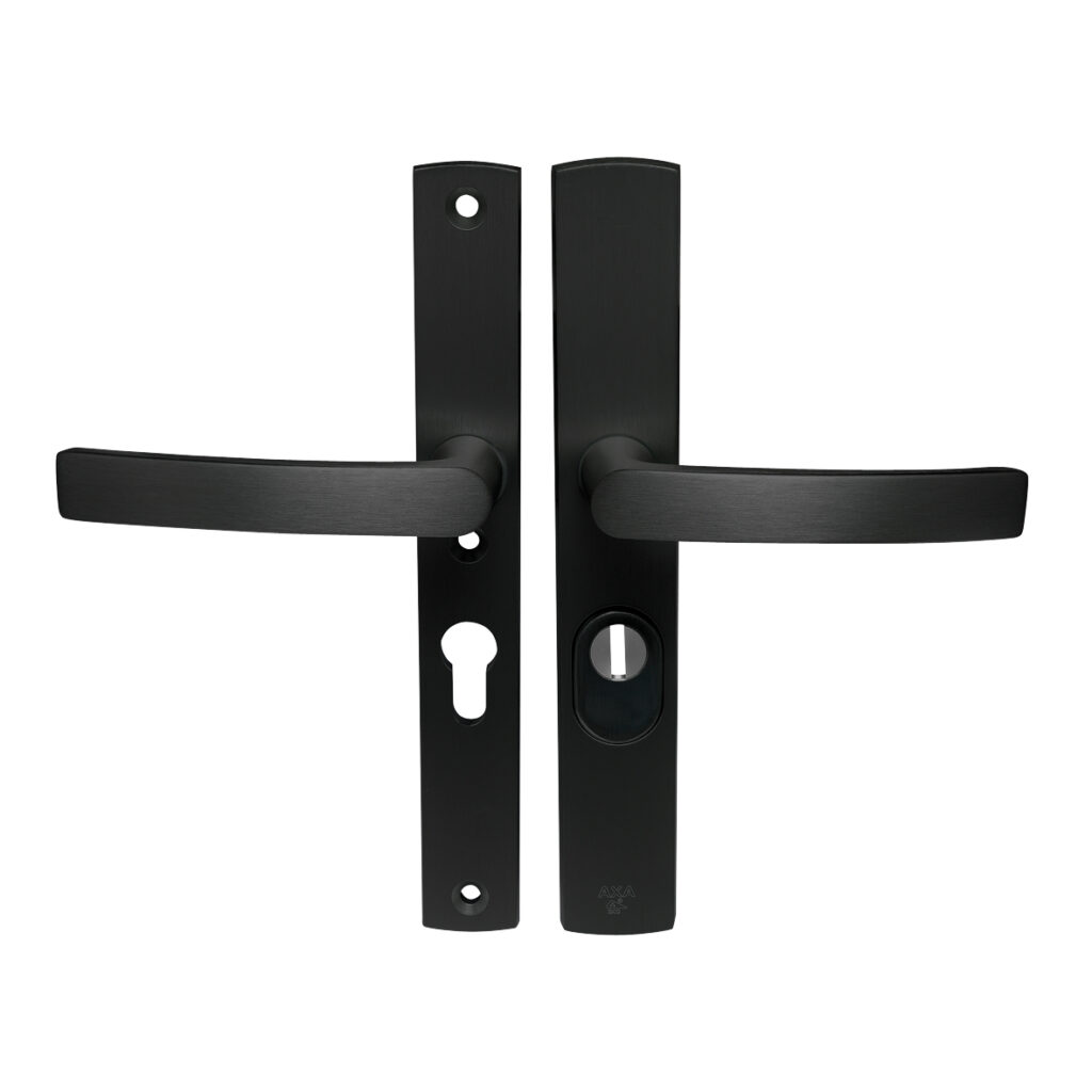 AXA | Veiligheidsbeslag Curve Plus | Smal kruk Blok | PC55 | Anti-kerntrek | Zwart