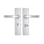 AXA | Binnendeurbeslag | Edge Kruk | Blok | Toilet | 63-8 | Aluminium