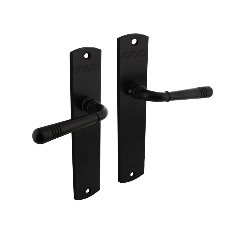 Intersteel Deurkruk Helena op schild 235x45 mm blind mat zwart