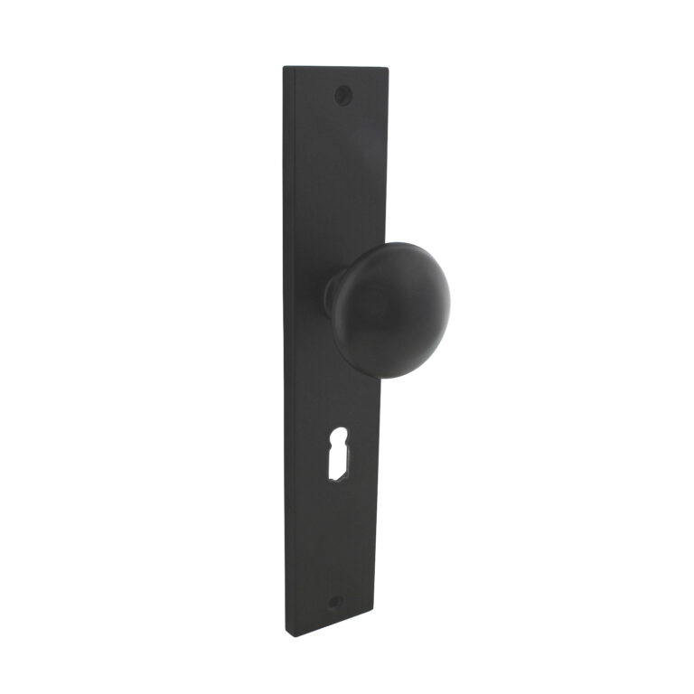 Intersteel | Knop op schild met sleutelgat | Rechthoek SL56 | Mat Zwart