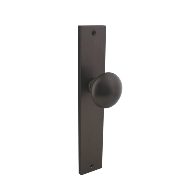 Intersteel Knop op rechthoekig schild Antraciet grijs