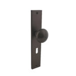 Intersteel knop op schild met sleutelgat | Rechthoekig | SL56 | Antraciet Grijs
