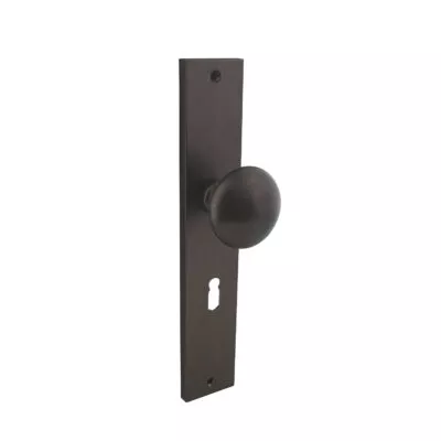 Intersteel knop op schild met sleutelgat | Rechthoekig | SL56 | Antraciet Grijs