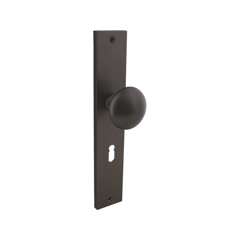 Intersteel knop op schild met sleutelgat | Rechthoekig | SL56 | Antraciet Grijs