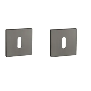 Aprile | Prestige Sleutelrozet | 52x52x5mm | Vierkant | Antraciet mat PVD