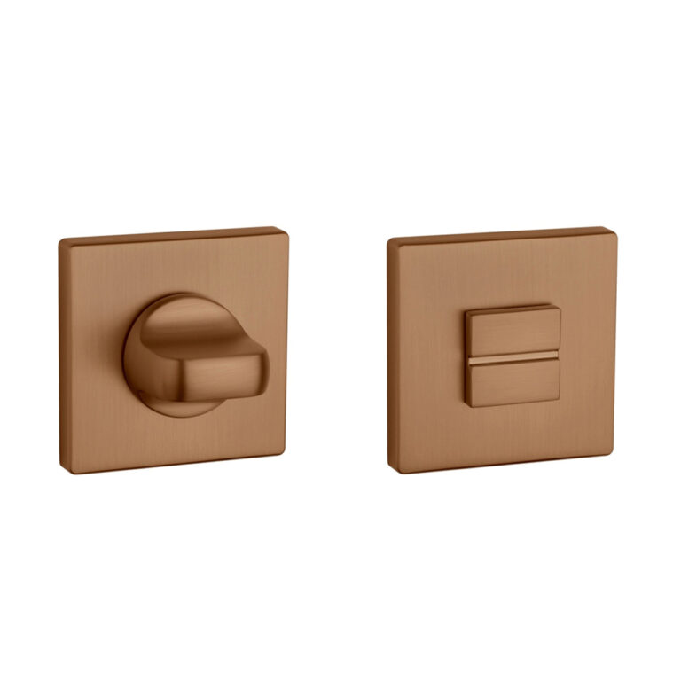 Aprile Premium WC garnituur rozet 52x52x7mm mat koper PVD Toilet Rozet