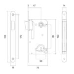 aprile magneetslot 2867 sleutelgat asmaat 90mm afg 2