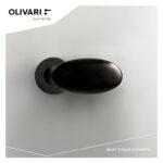 OLIVARI DEURKNOP BLINDO DRAAIBAAR LINKS ANTRACIET MAT TITAAN PVD1