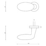 OLIVARI DEURKNOP BLINDO DRAAIBAAR LINKS CHROOM MAT1