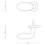 OLIVARI DEURKNOP BLINDO DRAAIBAAR LINKS MESSING TITAAN PVD1