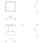 OLIVARI DEURKNOP DIANA VAST ANTRACIET MAT TITAAN PVD1