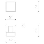 OLIVARI DEURKNOP DIANA VAST CHROOM MAT1