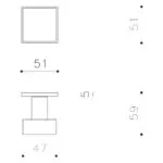 OLIVARI DEURKNOP DIANA VAST RVS MAT TITAAN PVD1