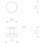 OLIVARI DEURKNOP LINK VAST CHROOM1