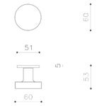 OLIVARI DEURKNOP LINK VAST RVS MAT TITAAN PVD1