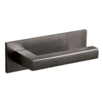 Olivari | Deurkruk ABC op horizontaal schild | Antraciet mat titaan PVD