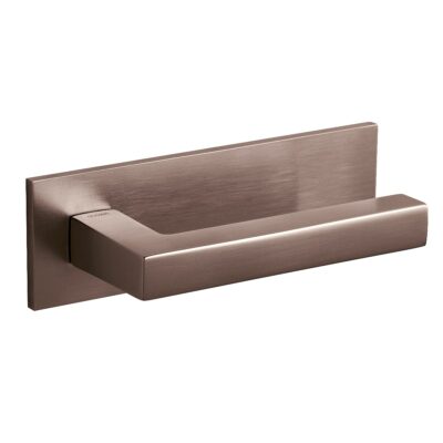 Olivari | Deurkruk ABC op horizontaal schild | Brons mat titaan PVD