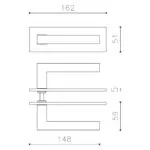 OLIVARI DEURKRUK ABC OP HORIZONTAAL SCHILD RVS MAT TITAAN PVD2