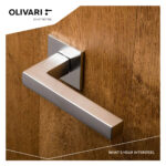 OLIVARI DEURKRUK ABC OP ROZET RVS MAT TITAAN PVD2