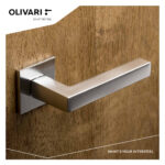 OLIVARI DEURKRUK ABC OP ROZET RVS MAT TITAAN PVD3