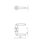 OLIVARI DEURKRUK AURELIA OP ROZET NIKKEL MAT TITAAN PVD1