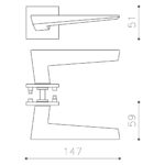 OLIVARI DEURKRUK DENVER OP ROZET RVS MAT TITAAN PVD1