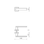 OLIVARI DEURKRUK DIANA OP ROZET BRONS MAT TITAAN PVD2 1