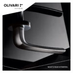 OLIVARI DEURKRUK DIVA OP ROZET CHROOM MAT 2