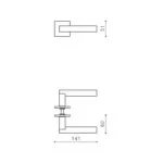 OLIVARI DEURKRUK EUCLIDE Q OP ROZET CHROOM1