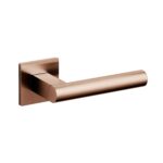 Olivari | Deurkruk Euclide Q op rozet | Koper mat titaan PVD