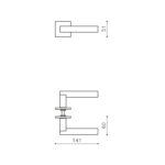 OLIVARI DEURKRUK EUCLIDE Q OP ROZET NIKKEL TITAAN PVD1 1