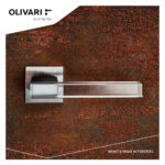 OLIVARI DEURKRUK ICE CUBE OP ROZET CHROOM MAT TRANSPARANT1